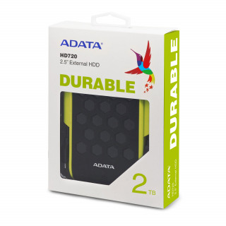 ADATA AHD720 2,5" 2TB USB3.1 ütés és vízálló zöld külső winchester PC
