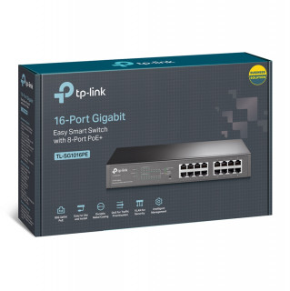 TP-LINK TL-SG1016PE 16-Port Gigabit Easy Smart Switch with 8-Port PoE+ PC
