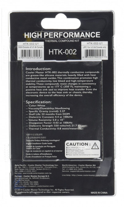 Cooler Master HTK-002-U1-GP hűtőzsír PC
