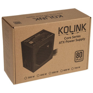 Kolink tápegység Core 600W 12cm ATX BOX 80+, Tápkábel nélkül PC