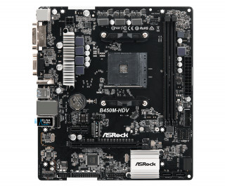 ASRock B450M-HDV AMD B450 SocketAM4 mATX alaplap PC