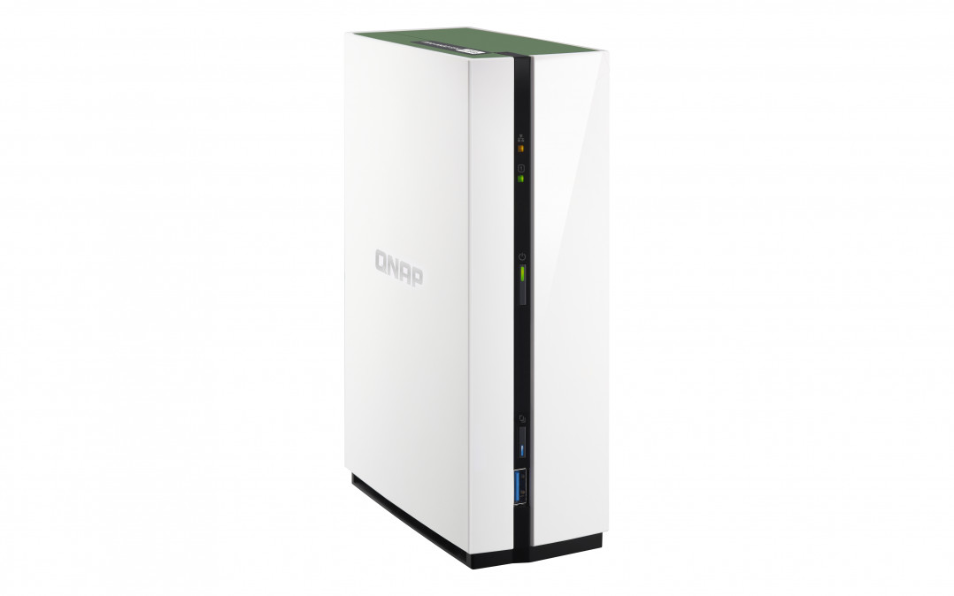 1-bay NAS, ARM Quad-core 1.4GHz, 1GB DDR4 RAM, 3.5" SATA HDDs, 1xUSB3.0, 2xUSB2. PC