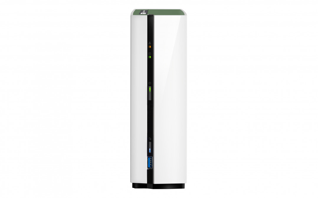 1-bay NAS, ARM Quad-core 1.4GHz, 1GB DDR4 RAM, 3.5" SATA HDDs, 1xUSB3.0, 2xUSB2. PC