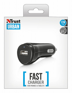 Trust 12W USB Gyors Autós töltő telefonokhoz és tabletekhez Mobil