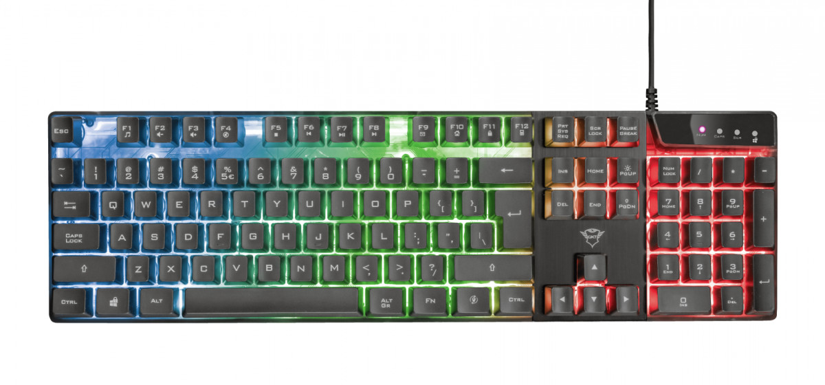 Trust GXT 838 Azor fekete HUN egér+billentyűzet PC