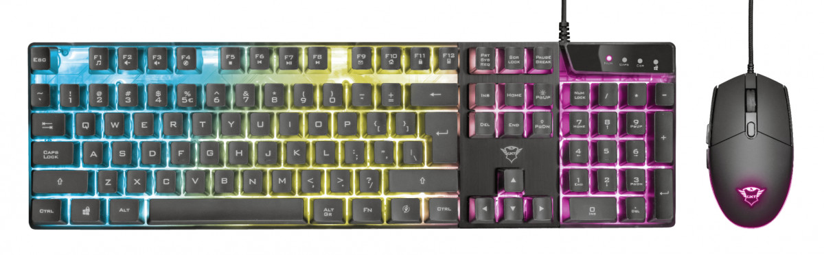 Trust GXT 838 Azor fekete HUN egér+billentyűzet PC