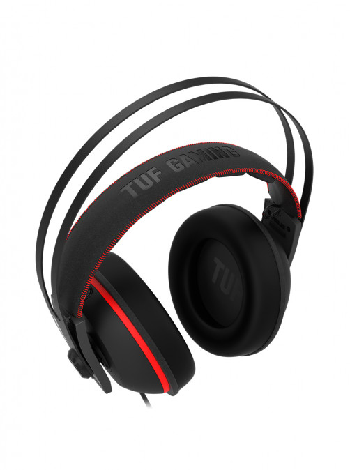 Asus TUF Gaming H7 Core Fekete-Piros Gamer Headset (90YH01QR-B1UA00) PC