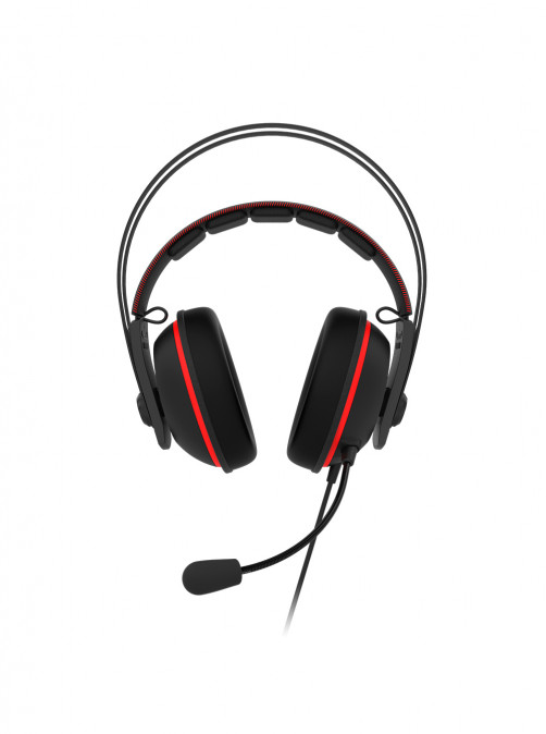 Asus TUF Gaming H7 Core Fekete-Piros Gamer Headset (90YH01QR-B1UA00) PC