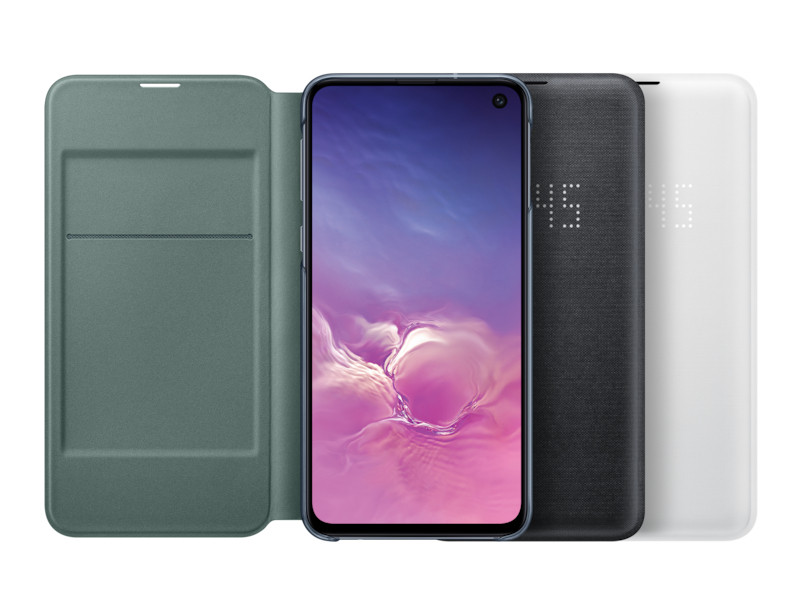 Samsung EF-NG970PBEG Galaxy S10e fekete LED view tok Mobil