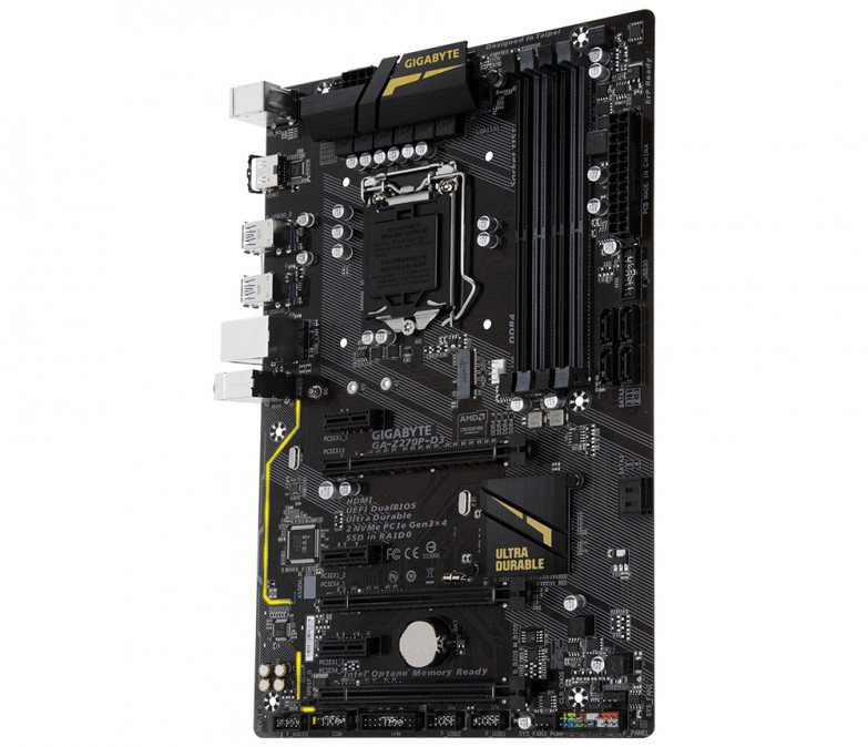 Gigabyte Alaplap - Intel Z270P D3 S1151 (Z270, 4xDDR4 3866MHz, 3xPCI-E, 1xGBE LAN, 6xSATA3, RAID, 6xUSB2.0, 6xUSB3.1) PC