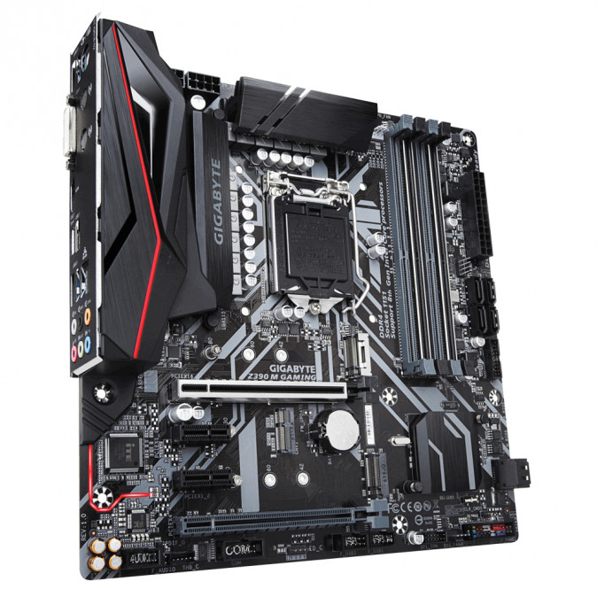 Gigabyte Alaplap - Intel Z390 M GAMING S1151 (Z390, 4xDDR4 4266MHz, 2xPCI-E, 1xGBE LAN, 6xSATA3, M.2, RAID, 7xUSB3.1) PC