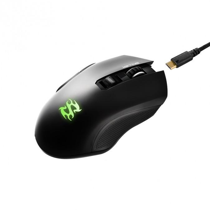 Sharkoon Vezeték nélküli Gamer Egér - Skiller SGM3 (vezeték nélküli, 7 gomb, optikai; 600-6000 DPI, RGB, fekete) PC
