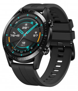 Huawei Watch GT 2 Sportóra ( 46mm ) Fekete szilikon Mobil