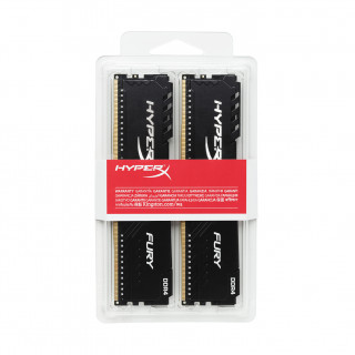 Kingston 16GB/2400MHz DDR-4 1Rx8 HyperX FURY fekete (Kit 2db 8GB) (HX424C15FB3K2/16) memória PC