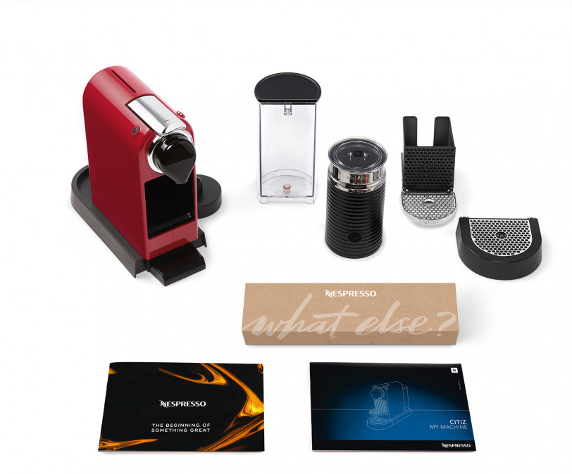 Krups XN761510 Nespresso Citiz & Milk piros kapszulás kávéfőző Otthon