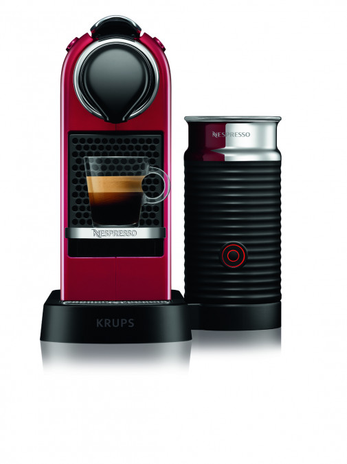 Krups XN761510 Nespresso Citiz & Milk piros kapszulás kávéfőző Otthon