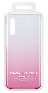 Samsung A505 Galaxy A50 Gradation Cover, gyári színátmenetes tok, rózsaszín, EF-AA505CP Mobil