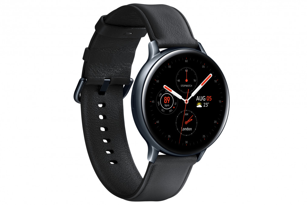 Samsung R820 Galaxy Watch Active 2 okosóra, 44mm, rozsdamentes acél, fekete Mobil