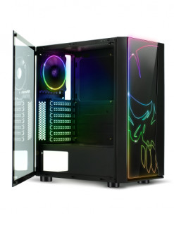 Spirit of Gamer Számítógépház - GHOST ONE (fekete, ablakos, 2x12cm ventilátor, ATX, mATX, 2xUSB3.0, 1xUSB2.0) PC