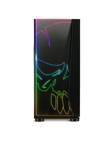 Spirit of Gamer Számítógépház - GHOST ONE (fekete, ablakos, 2x12cm ventilátor, ATX, mATX, 2xUSB3.0, 1xUSB2.0) PC