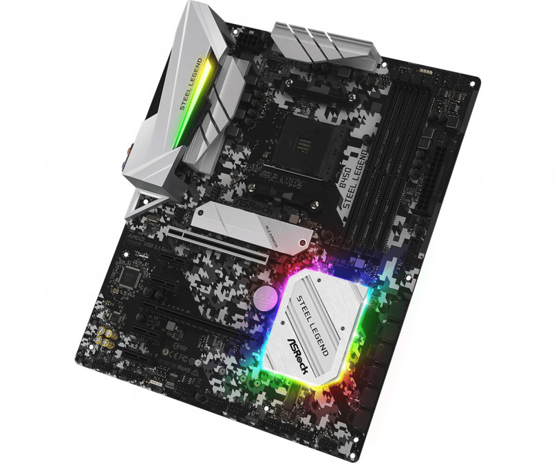 ASRock B450 STEEL LEGEND AMD B450 SocketAM4 ATX alaplap PC