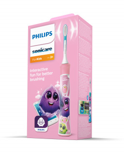 Philips Sonicare for Kids HX6352/42 szónikus elektromos fogkefe interaktív applikációval, pink Otthon