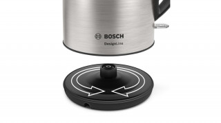Bosch TWK3P420 DesignLine ezüst fekete vízforraló Otthon