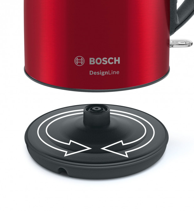 Bosch TWK3P424 DesignLine piros-fekete vízforraló Otthon
