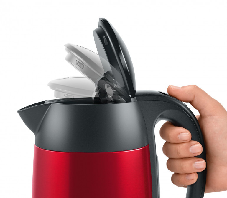 Bosch TWK3P424 DesignLine piros-fekete vízforraló Otthon