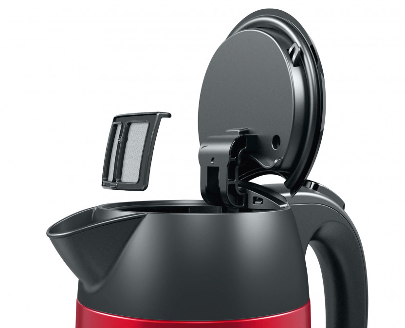 Bosch TWK3P424 DesignLine piros-fekete vízforraló Otthon
