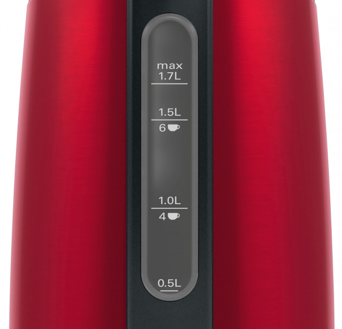 Bosch TWK3P424 DesignLine piros-fekete vízforraló Otthon