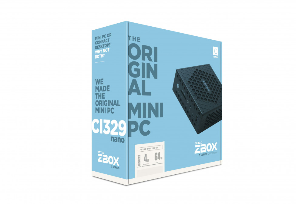 ZOTAC ZBOX CI329 nano Win10 Intel mini asztali PC PC