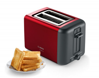 Bosch TAT3P424 DesignLine piros-fekete kenyérpirító Otthon