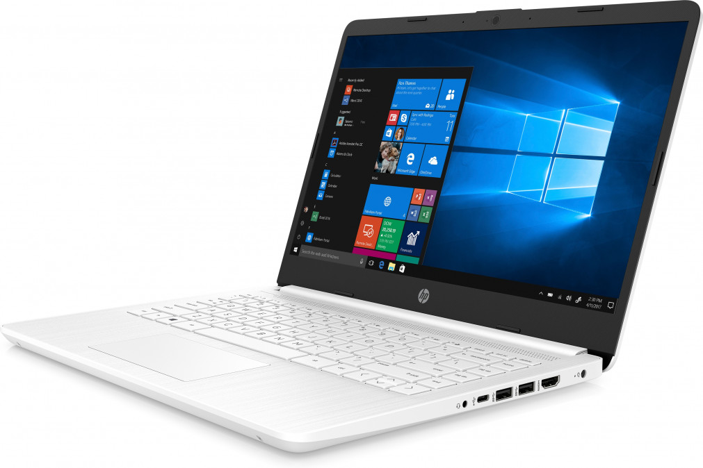 HP 14s-dq1003nh 14"FHD/Intel Core i3-1005G1/4GB/256GB/Int. VGA/Win10/fehér laptop PC