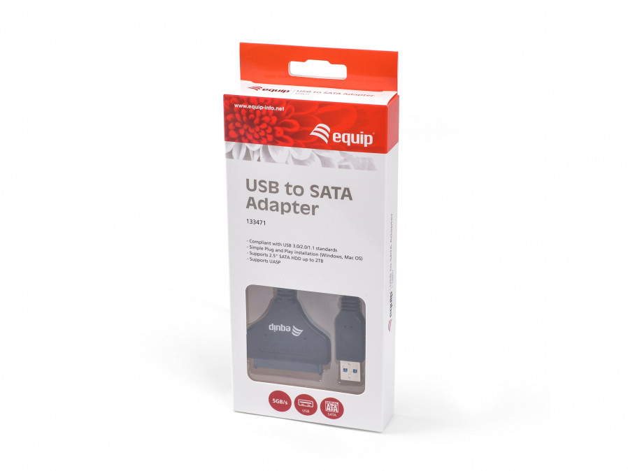 Equip Átalakító - 133471 (USB3.0 - SATA, fekete) PC