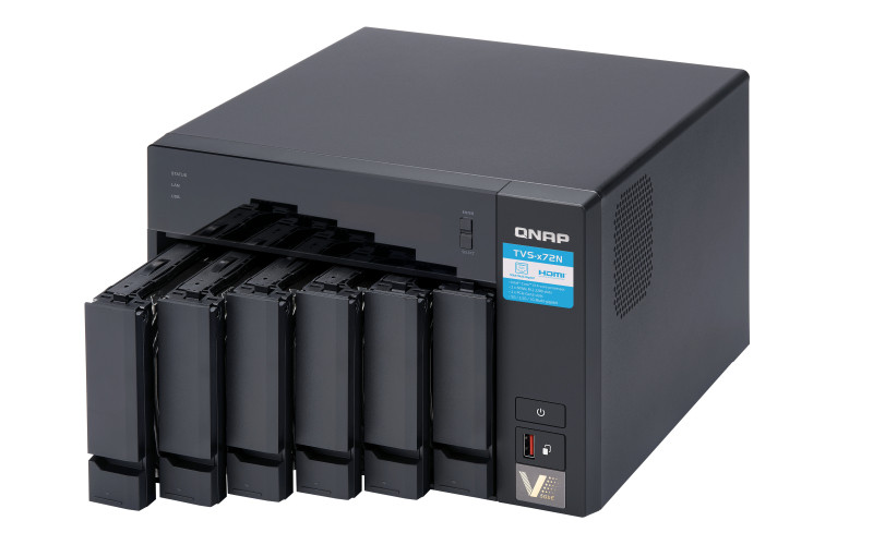 6-Bay NAS, Intel® Core™ i3-8100T 4-core 3.1 GHz Processor, 4GB DDR4 RAM (max 32G PC
