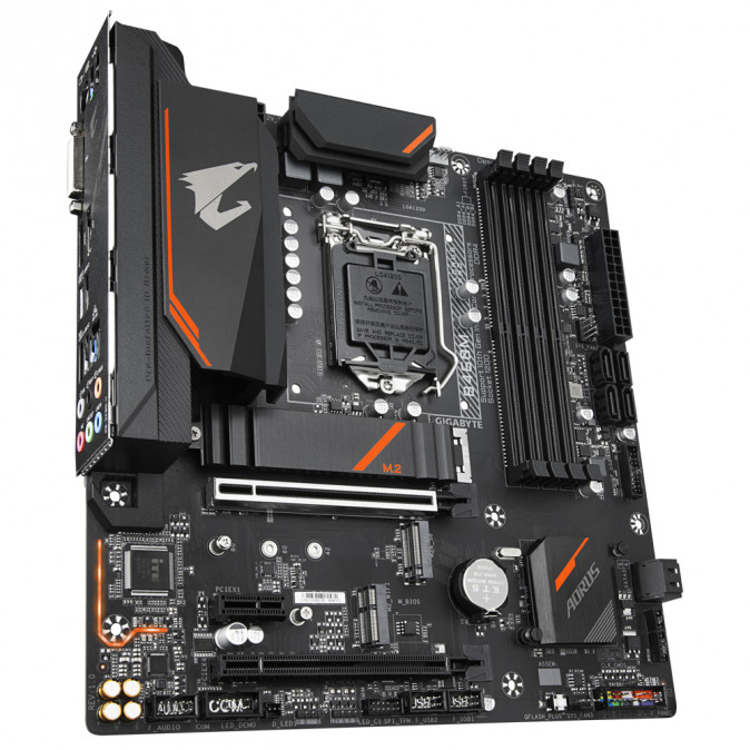 Gigabyte Alaplap - Intel B460M AORUS PRO s1200 (B460, 4xDDR4 2933MHz, 6xSATA3, RAID, 2xM.2, 6xUSB2.0, 6xUSB3.2) PC