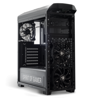Spirit of Gamer Számítógépház - ROGUE 2 RGB (fekete, ablakos, 3x12cm ventilátor, ATX, mATX, 1xUSB3.0, 2xUSB2.0) PC