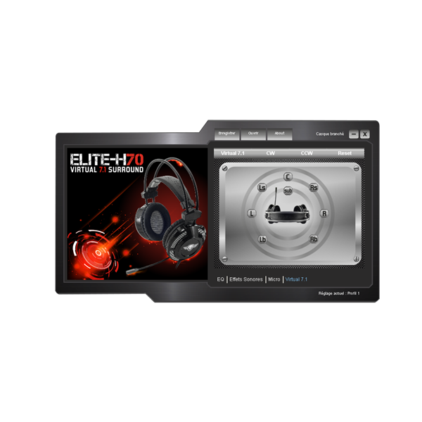 Spirit Of Gamer Elite H70 [USB, 7.1] - Fekete PC