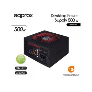 APPROX Tápegység - 500W (12cm fan, passzív PFC) Otthon