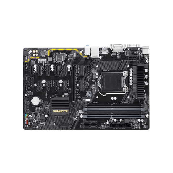 Gigabyte Alaplap - Intel GA-B250-FinTech S1151 (B250, 4xDDR4 2400MHz,PCI-E, 11xPCI, 6xSATA3, 6xUSB2.0, 6xUSB3.1) PC