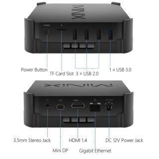 MINIX MiniPC - NEO Z83-4U (Intel X5-Z8350, 4GB, 64GB, Intel HD, Bluetooth, Wifi, konzol, Ubuntu 18.04) PC