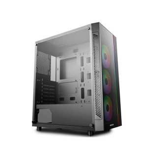 DeepCool Számítógépház - MATREXX 55 ADD-RGB 3F (fekete, ablakos, 3x12cm ventilátor, ATX, mATX, 1xUSB3.0, 2xUSB2.0) PC