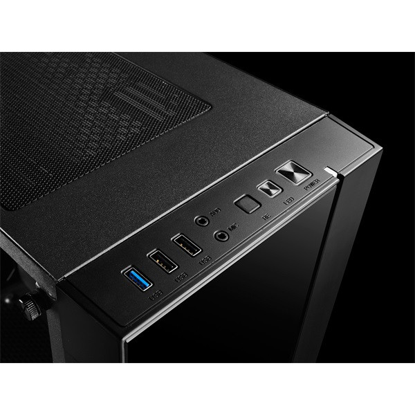 DeepCool Számítógépház - MATREXX 55 ADD-RGB 3F (fekete, ablakos, 3x12cm ventilátor, ATX, mATX, 1xUSB3.0, 2xUSB2.0) PC