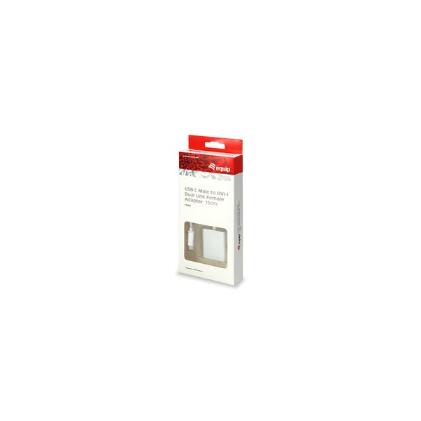 Equip Átalakító Kábel - 133453 (USB Type-C -> DVI-I Dual-link átalakító, apa/anya) PC