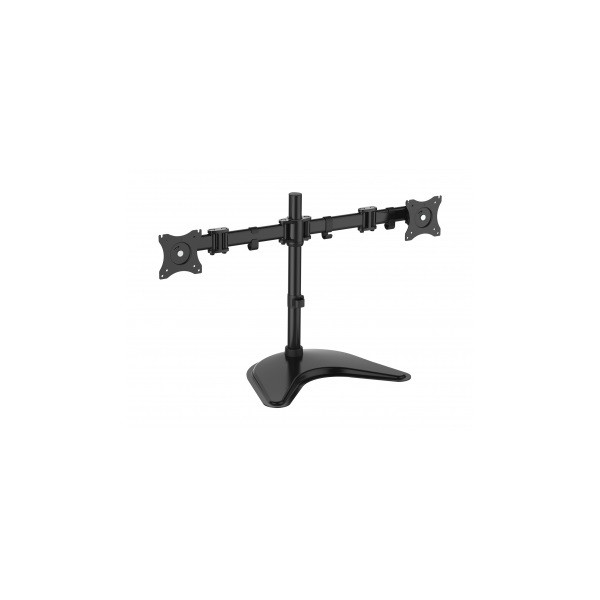 MOUNT-WALL Equip Monitor konzol - 650118 (13"-27", 2 monitor, dönthető, forgatható, állítható magasság Max.: 8kg, acél, TV