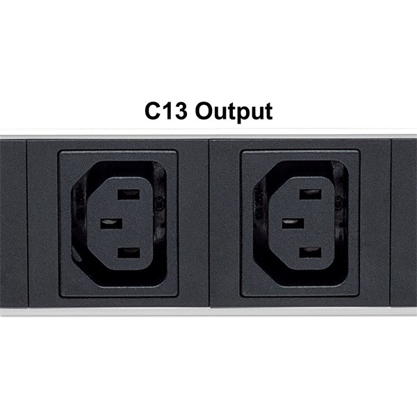 Manhattan elosztó - 19" 1U Rackmount elosztó, 8db C13 aljzat, 2m eltávolítható kábel, ki-be kapcsológom... PC