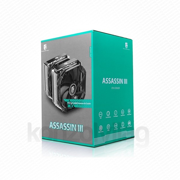 DeepCool CPU Cooler - ASSASSIN III (max. 34,2dB; max. 153,53 m3/h; 4pin csatlakozó; 8 db heatpipe, 1x1... PC
