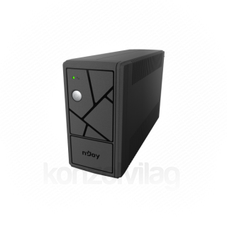 NJOY Szünetmentes  600VA - Keen 600 USB (2 Schuko, line-interaktív, USB menedzsment, RJ11/45 vonalvédelem, fekete) PC