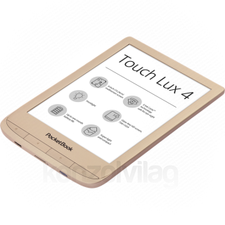 POCKETBOOK e-Reader - PB627 LUX4 Arany + TOK (6"E Ink Carta, Cpu: 1GHz,512MB,8GB,1500mAh, wifi,mSD, kép megvilágítás) Tablet
